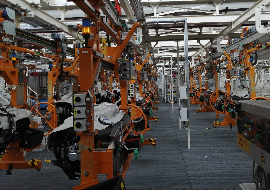 car cockpit assembly line